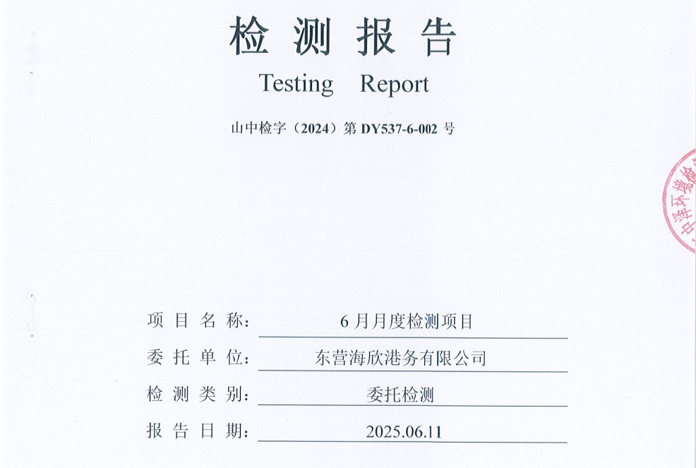 东营海欣港务有限公司-6月份环境检测报告（12-14有组织）