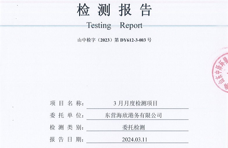 东营海欣港务有限公司-3月份环境检测报告（17-20有组织）