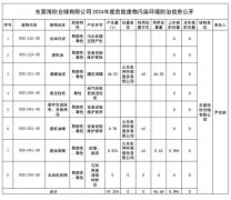 东营海欣仓储有限公司2024年度危险废物污染环境防治信息公开